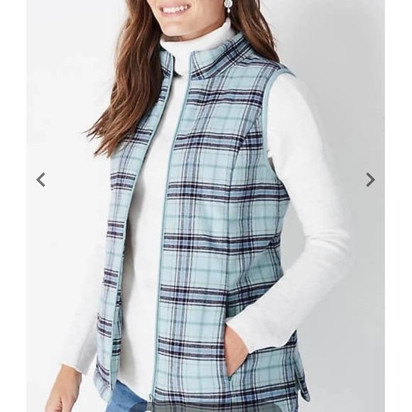 J.Jill Quilted Plaid Vest size small - Picture 1 of 5